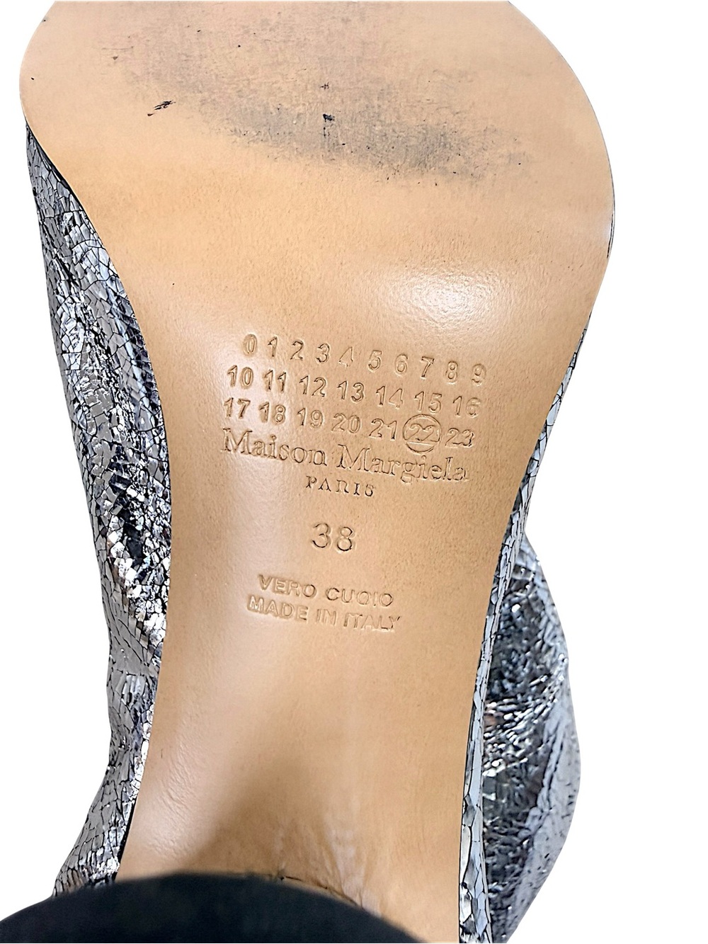 Maison Margiela Silver Metallic Tabi Ankle Boots 38 - Picture 14 of 14